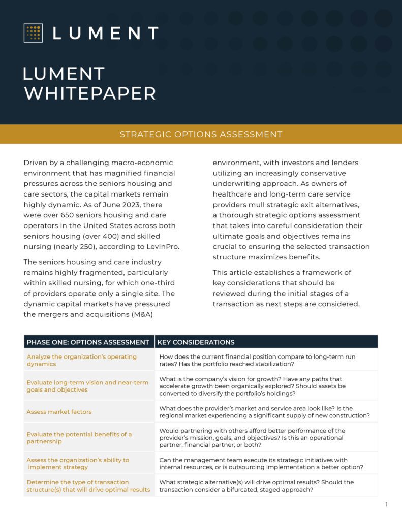 Whitepaper: Strategies To Maximize Transaction Success Amidst Turbulent Capital Markets - Whitepaper Ma Strategicoptions Page1